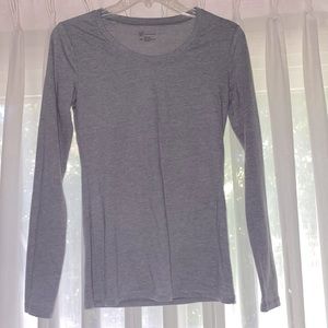 NOBO Plain Gray Long Sleeve Tee
